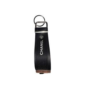 Handmade Repurposed Chanel Keychain Leather & Metal Key Ring